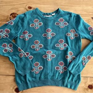 RARE! Anthropologie Field Flower floral wool cardigan